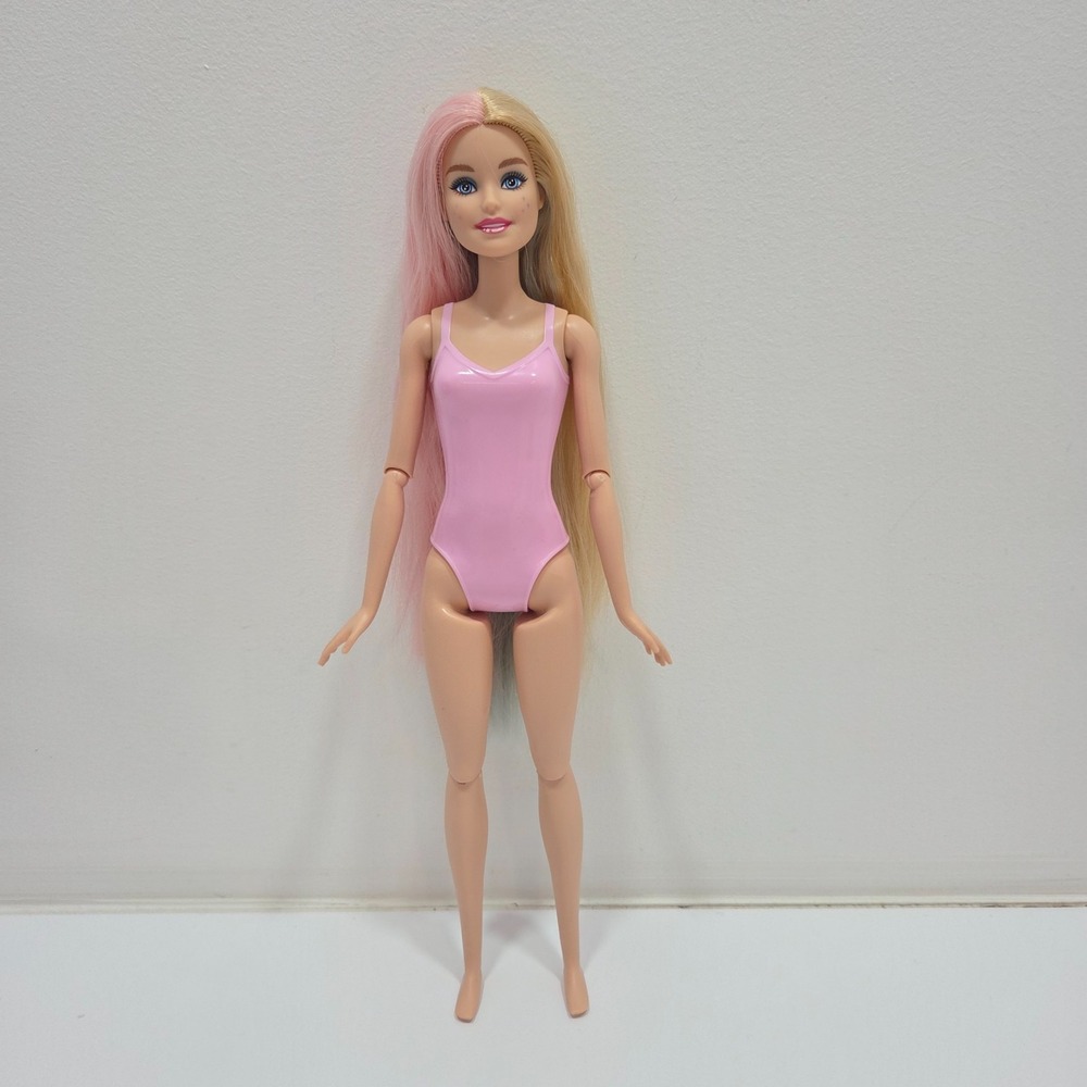 BARBIE CUTIE REVEAL Pajama party Gift Blond/pink Nude Doll Only HRY15 Mattel